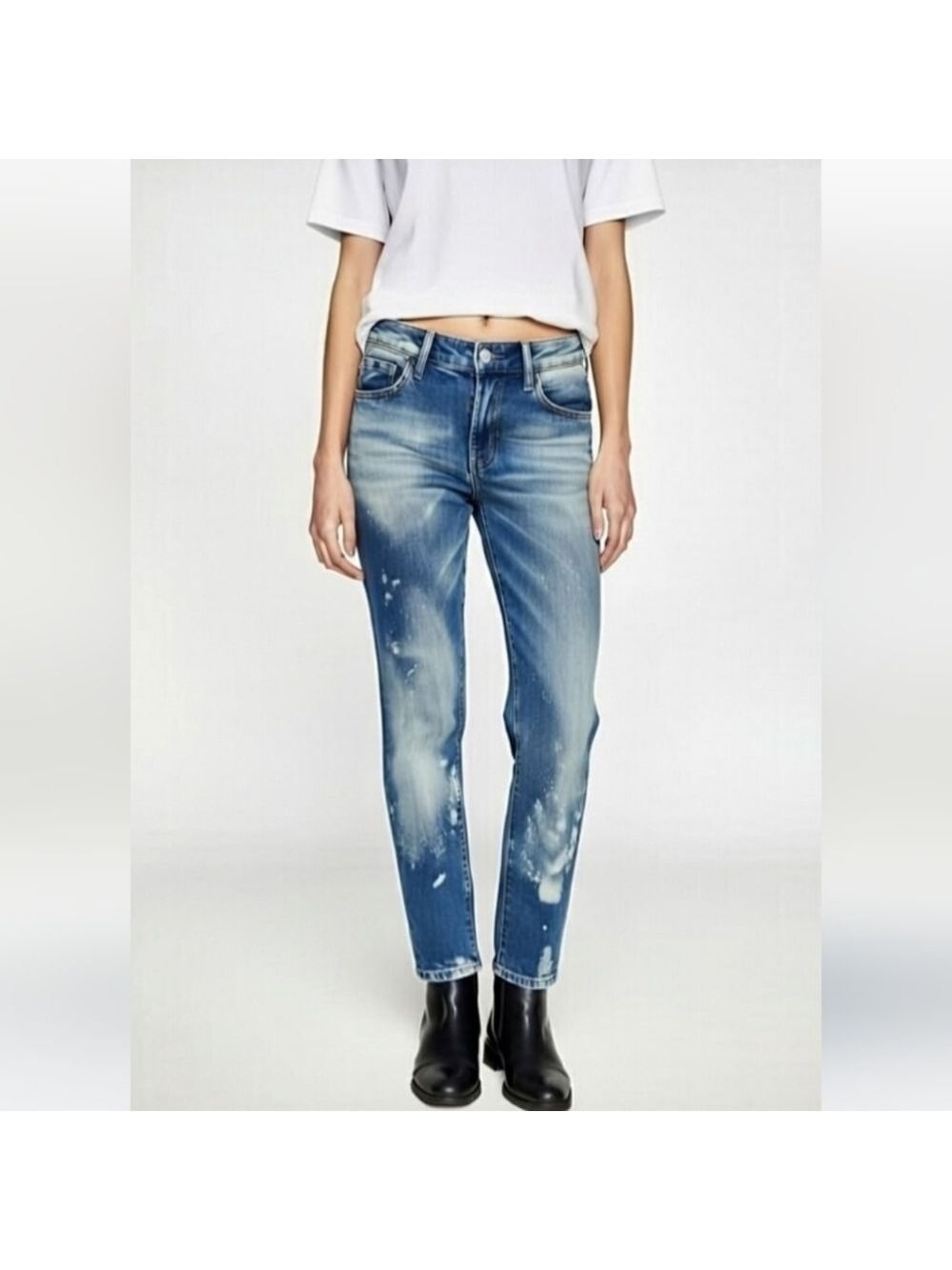 Polo by Ralph Lauren Tompkins Skinny Blue Distressed Jeans for Women size 26